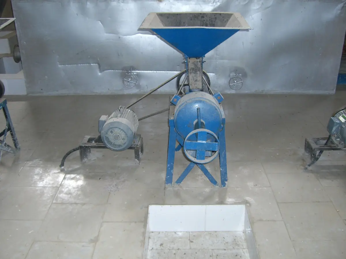 The plantain flour milling machine in the facility